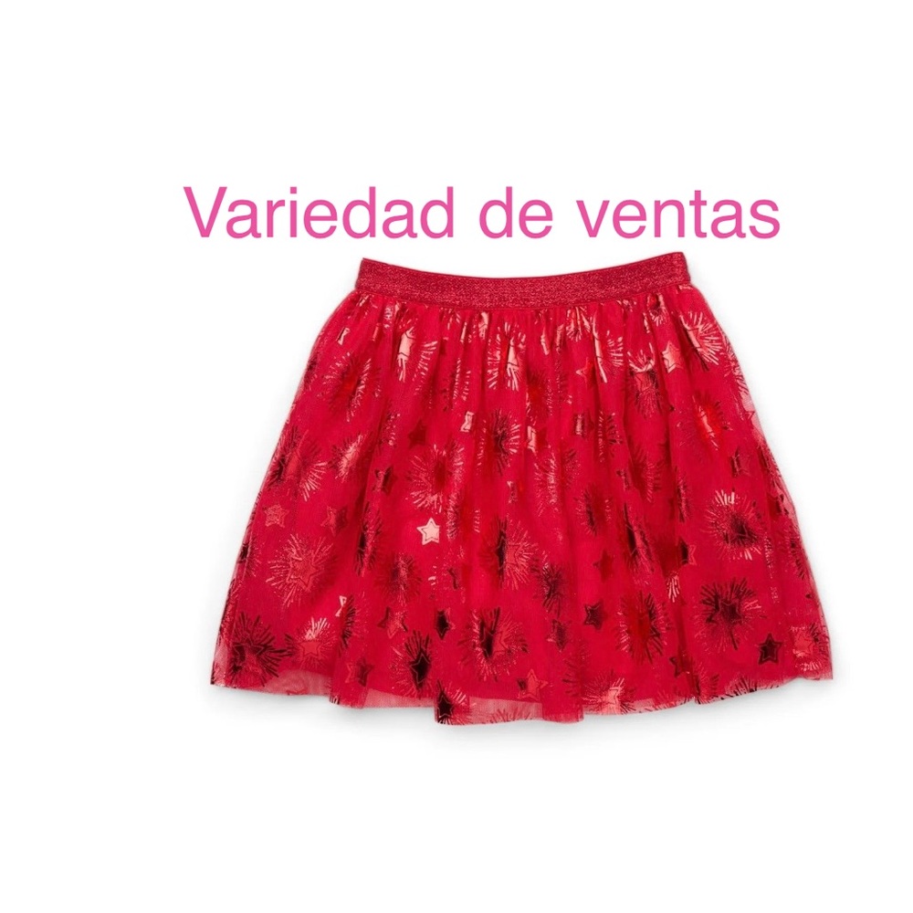 Red Star Patterned Skirt